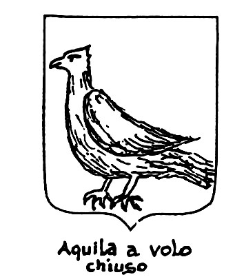 Bild des heraldischen Begriffs: Aquila a volo chiuso